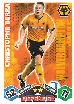 Christophe Berra Wolverhampton Wanderers 2009/10 Topps Match Attax #346
